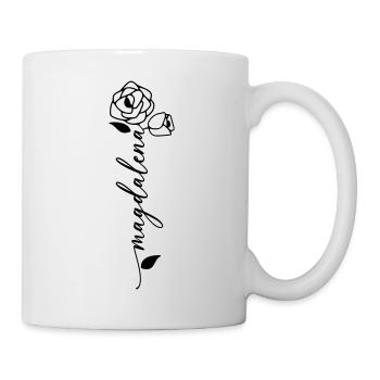Magdalena Nom Prénom Nom Fleur - Mug blanc - blanc - Droite