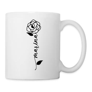 Marina Nom Prénom Nom Fleur - Mug blanc - blanc - Droite