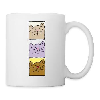 Cat triple colorful - Mug - white - Right