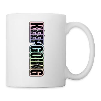 KEEP GOING – Pastellfarbenes vertikales Thema - Tasse - Weiß - Rechts