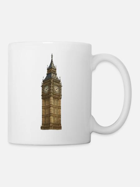 Big Ben Clock Tower: Victorian Detail - Mug - white