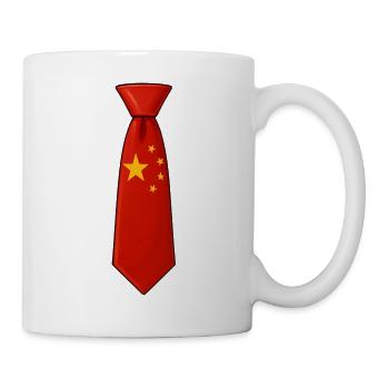 China-Krawatte – Flaggendesign - Tasse - Weiß - Rechts