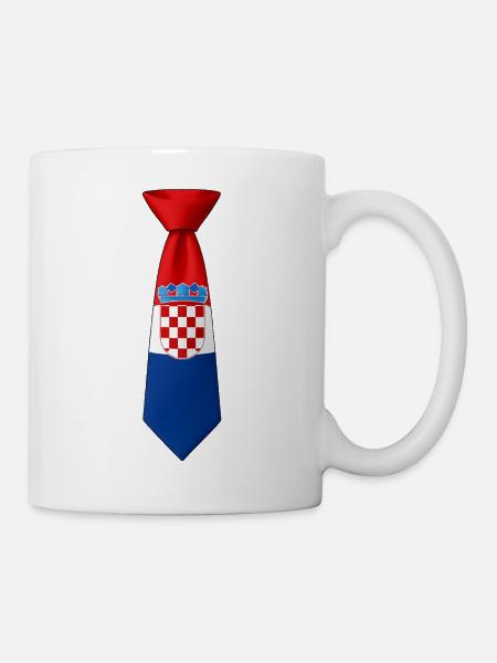 Croatia Tie – Flaggendesign - Tasse - Weiß