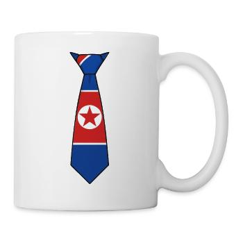 North Korea Tie – Flaggendesign - Tasse - Weiß - Rechts