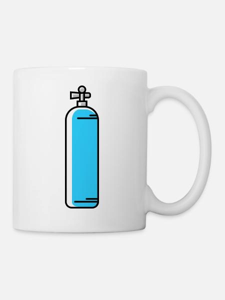 Sauerstoff Tauchen symbol - Tasse - Weiß