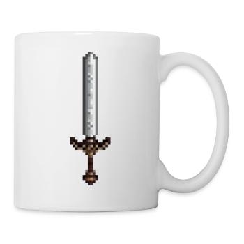 Sword pixel art retro style 8 bit - Mug - white - Right