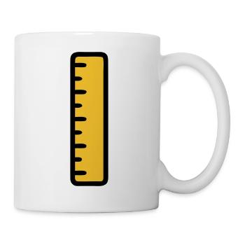 Lineal Mathe Geometrie Schule - Tasse - Weiß - Rechts