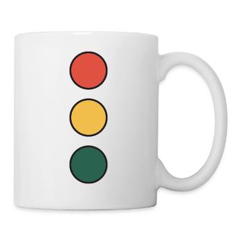Color Wheel Stack: Red Yellow Green - Mug - white - Right