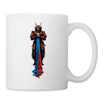 Red Blue Samurai Warrior Cloak - Mug - white - Right