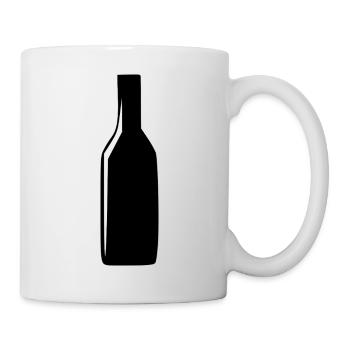 Wein Weinflasche Geschenk Weintrinker - Tasse - Weiß - Rechts