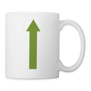 pfeil- - Tasse - Weiß - Rechts