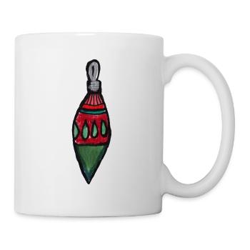Karmesinrote Laternen-Ornament - Tasse - Weiß - Rechts