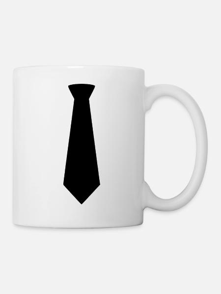 Black Tie - Tasse - Weiß