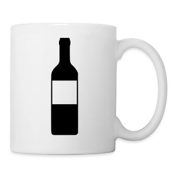 Weinflasche zum selbst gestalten Vorlage Spruch  - Tasse - Weiß - Rechts