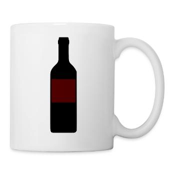 Weinflasche zum selbst gestalten Vorlage Spruch  - Tasse - Weiß - Rechts