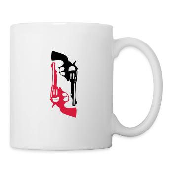 Pistole Pistole Revolver Waffe Fire1 - Tasse - Weiß - Rechts