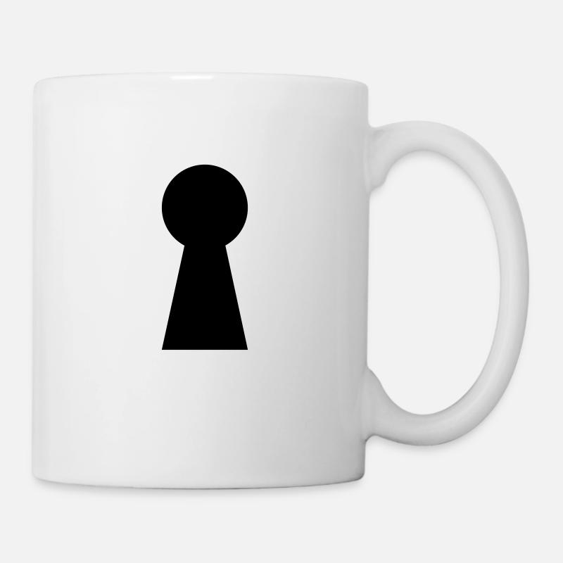 Trou de serrure 1c - Mug blanc - blanc