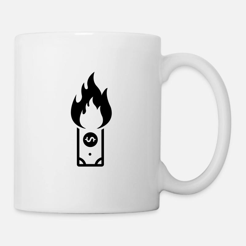 Burn money / Dollerschein burns - Mug - white