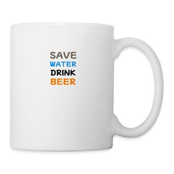 Bier Bier - Tasse - Weiß - Rechts