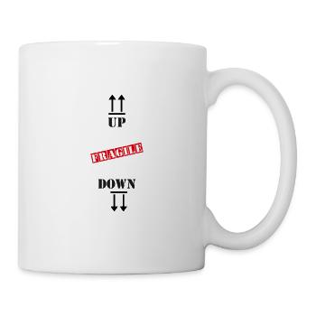 hoch niedrig - Tasse - Weiß - Rechts