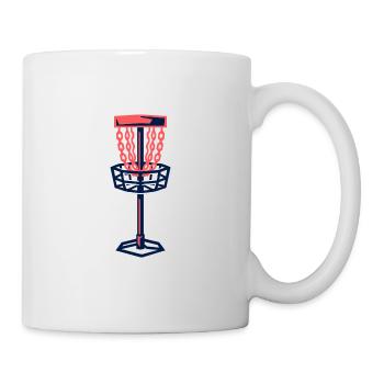 Disc Golf Korb Wurfscheibe Discgolf Ziel - Tasse - Weiß - Rechts