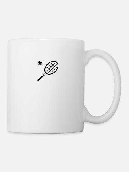Tennis Balle Raquette joueur Idée cadeau Sport - Mug blanc - blanc