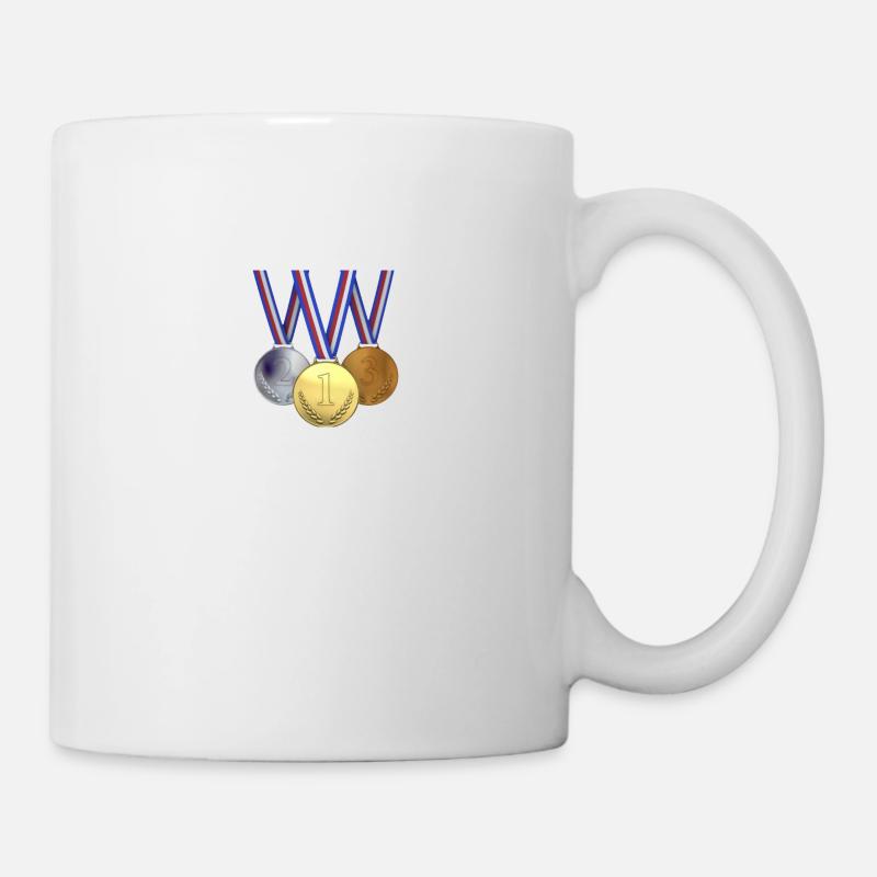 Medaille - Tasse - Weiß
