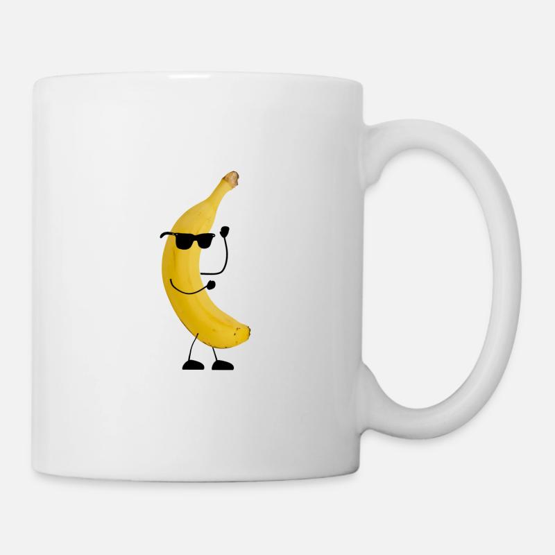banana with face - Mug - white