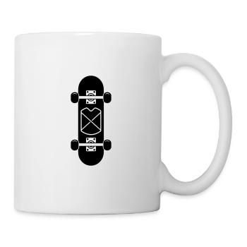 Skateboard - Tasse - Weiß - Rechts