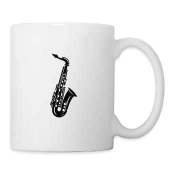 Saxophon - Tasse - Weiß - Rechts