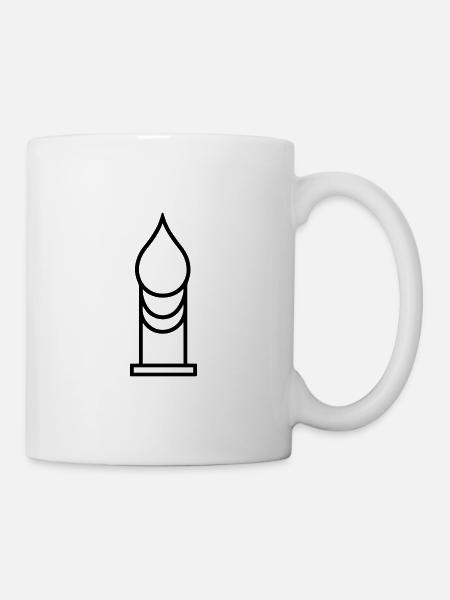Kerze - Tasse - Weiß