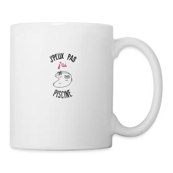 Ich kann kein Schwimmbad haben - Tasse - Weiß - Rechts