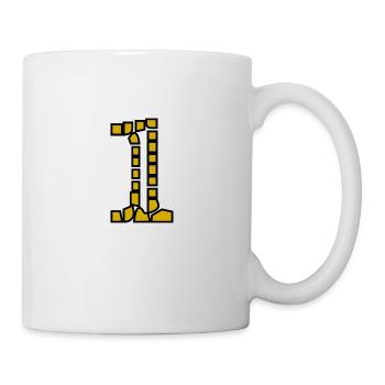 1. 1 Jahr. 1. JUBILÄUM. 1-JÄHRIGES JUBILÄUM - Tasse - Weiß - Rechts