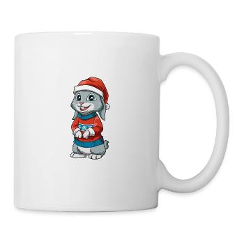 Lustige Ostern Hasen Weihnachten Nikolaus - Tasse - Weiß - Rechts