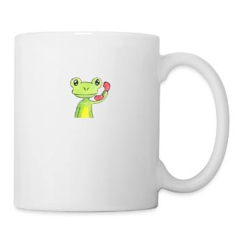 Frosch am Telefon - Tasse - Weiß - Rechts