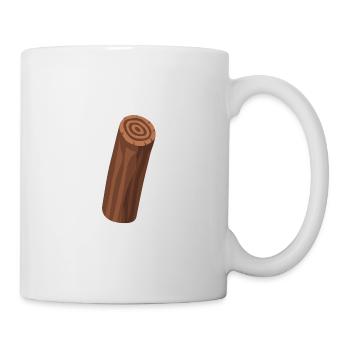 Log standing up logs - Mug - white - Right