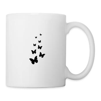 Flying butterflies - Mug - white - Right