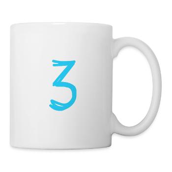 3 YEARS. 3rd ANNIVERSARY. BIRTHDAY 3 YEARS. THREE - Mug - white - Right