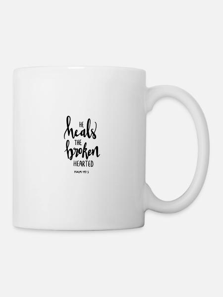 Bible Versets de la Bible Paroles chrétiennes Jésus Dieu - Mug blanc - blanc