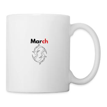 Monat mit dem Sternzeichen Fische/Mars - Tasse - Weiß - Rechts