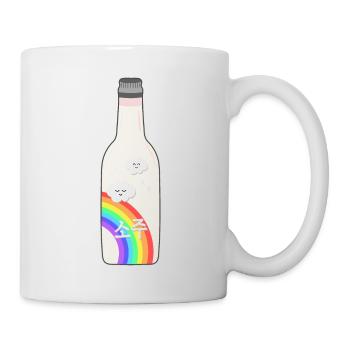 Rainbow Soju Bottle | 한국 | Korean | Pride - Mug - white - Right