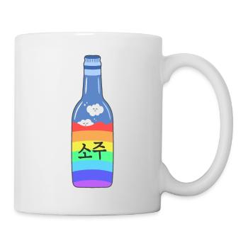 Rainbow Soju Bottle | 한국 | Korean | Pride - Mug - white - Right