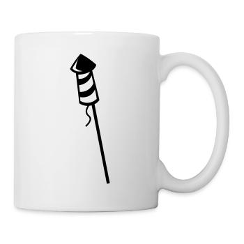 Fireworks firework rocket Feux d'artifice - Mug - white - Right