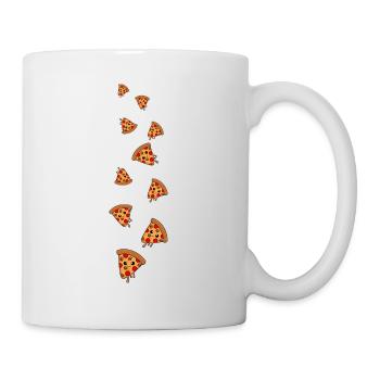 Bande dessinée pizza - Mug blanc - blanc - Droite
