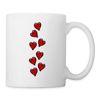 Herzen Love Symbol - Tasse - Weiß - Rechts