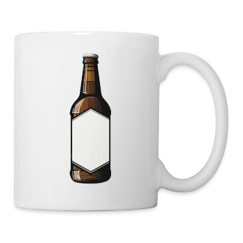 Bouteille de bière Symbole de consommation de bière - Mug blanc - blanc - Droite