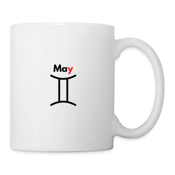 Monat mit Sternzeichen Zwillinge/Mai - Tasse - Weiß - Rechts