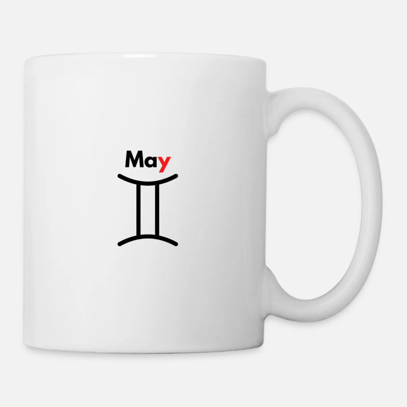 Month with its Astrological sign Gemini/May - Mug - white
