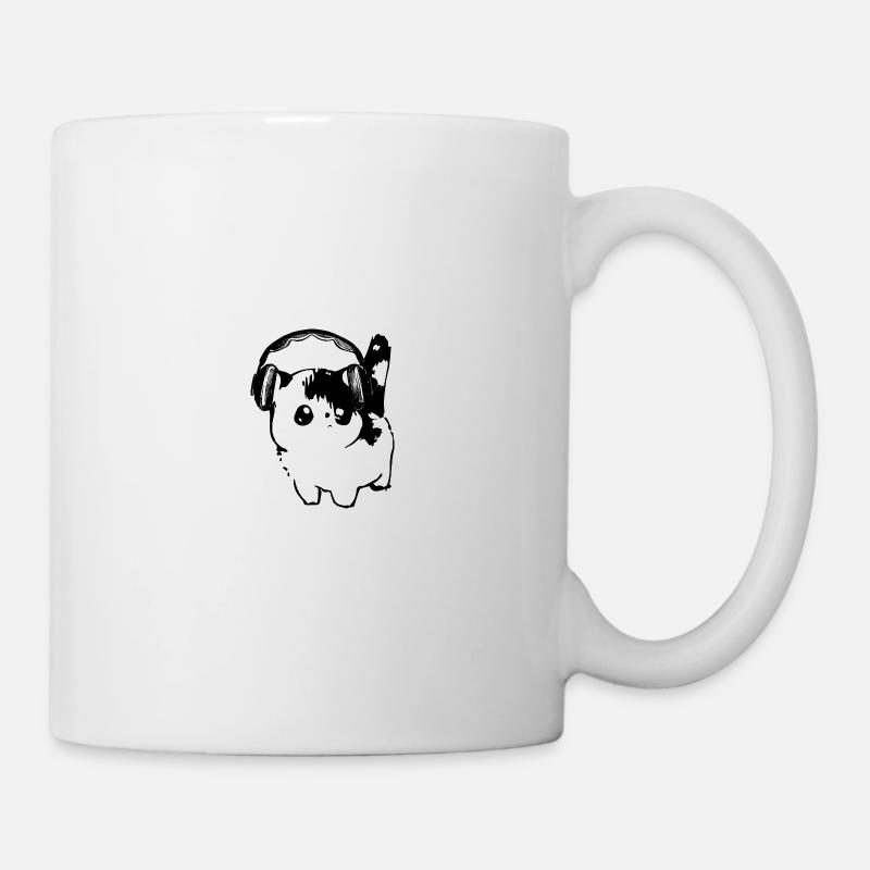 Cat with headphones - Mug - white