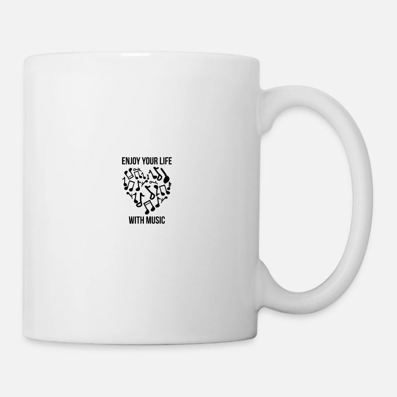 Musique amour notes musicales cadeau idée cadeau poison - Mug blanc - blanc